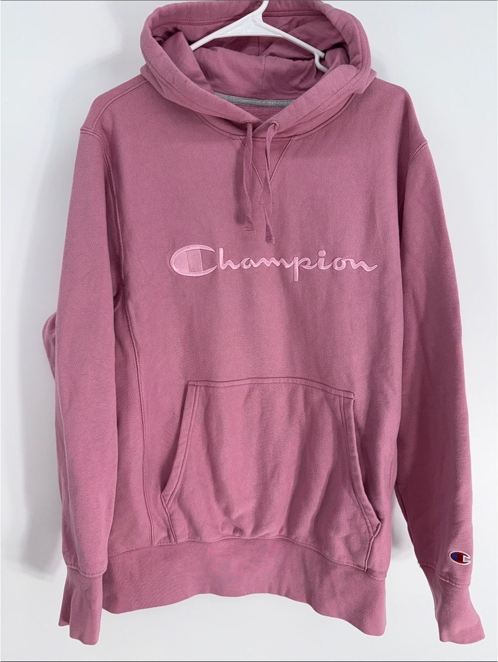 Champion Pink Hoodie Sweatshirt Medium